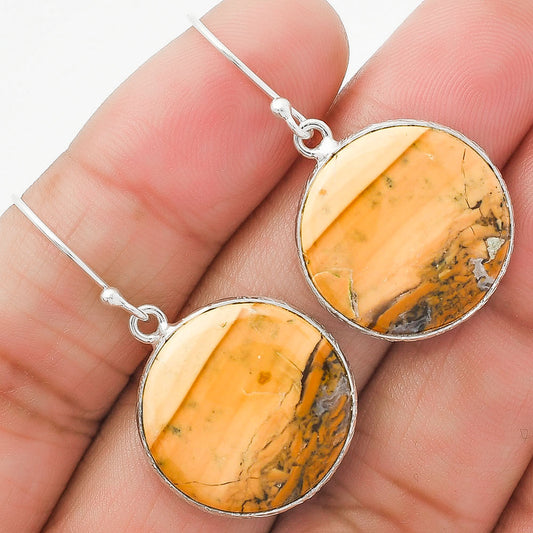 Natural Cold Mountain Thunder Egg Earrings E-1001 SDE63619