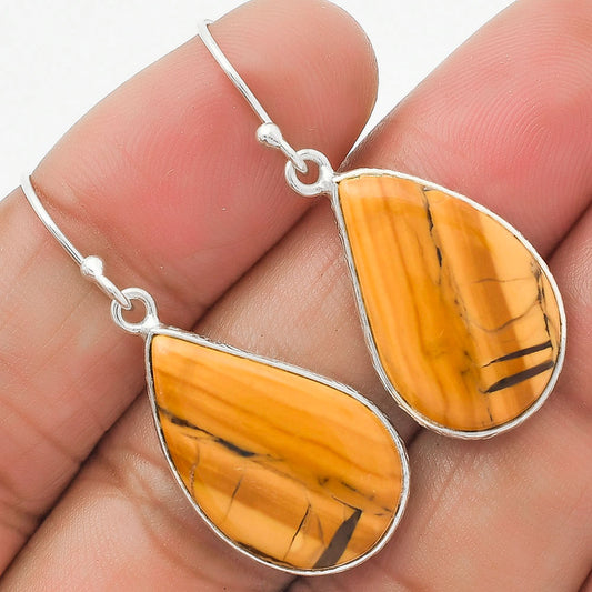 Natural Cold Mountain Thunder Egg Earrings E-1001 SDE63749