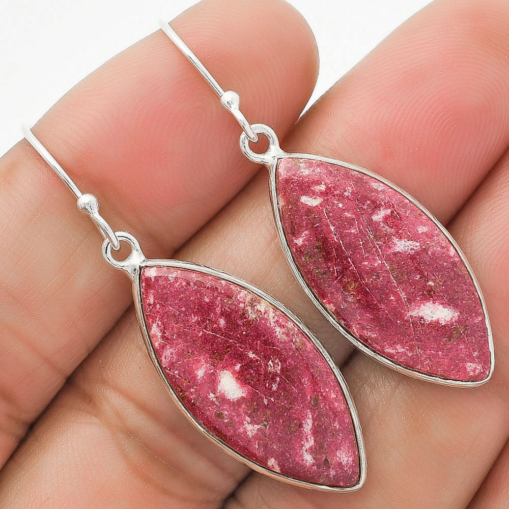 Natural Pink Thulite - Norway Earrings E-1001 SDE63796