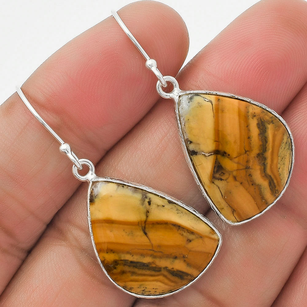 Natural Cold Mountain Thunder Egg Earrings E-1001 SDE63849