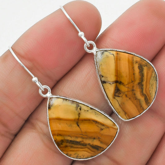 Natural Cold Mountain Thunder Egg Earrings E-1001 SDE63849