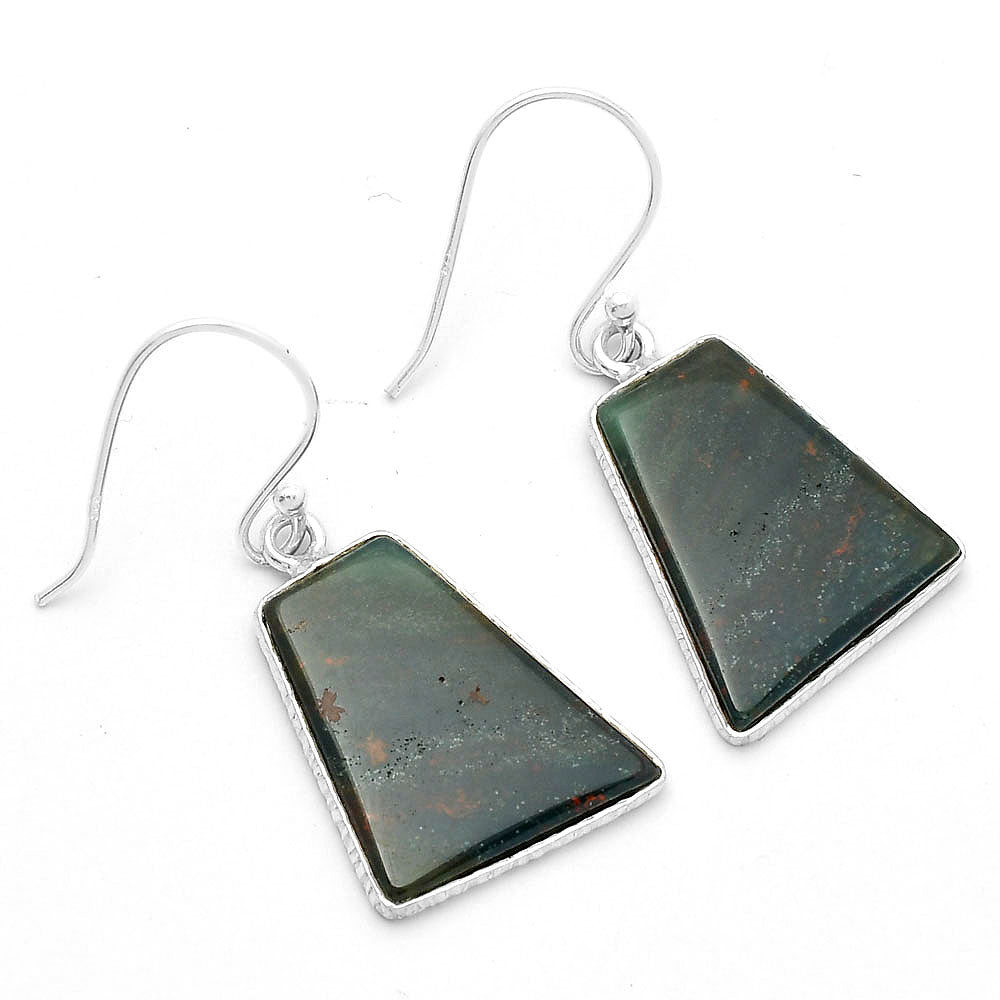 Natural Blood Stone - India Earrings E-1001 SDE63862