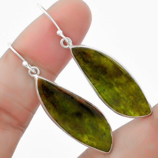 Natural Chrome Chalcedony Earrings E-1001 SDE64298