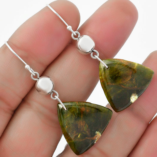 Natural Chrome Chalcedony Earrings E-1031 SDE64518