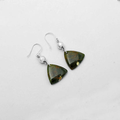 Natural Chrome Chalcedony Earrings E-1031 SDE64518