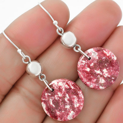 Natural Pink Thulite - Norway Earrings E-1031 SDE64534