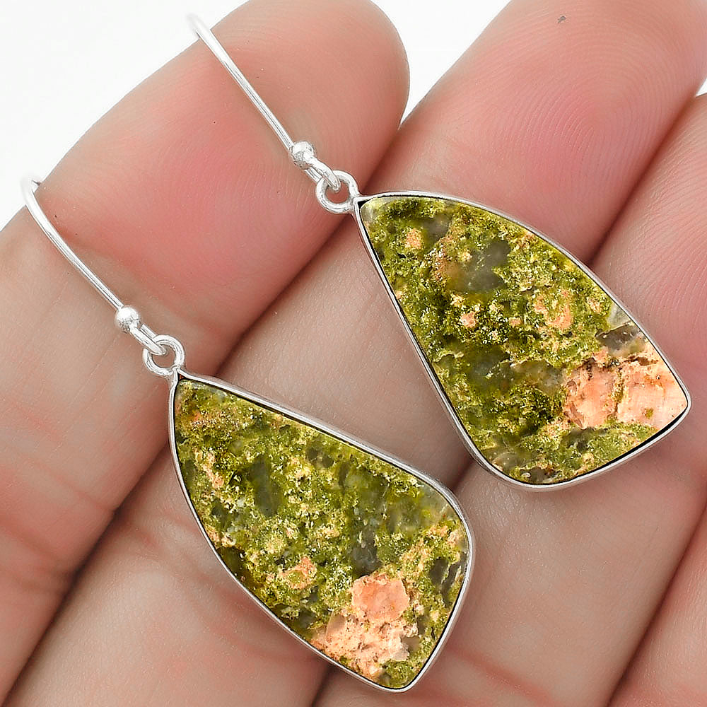 Natural Unakite Earrings E-1001 SDE64552