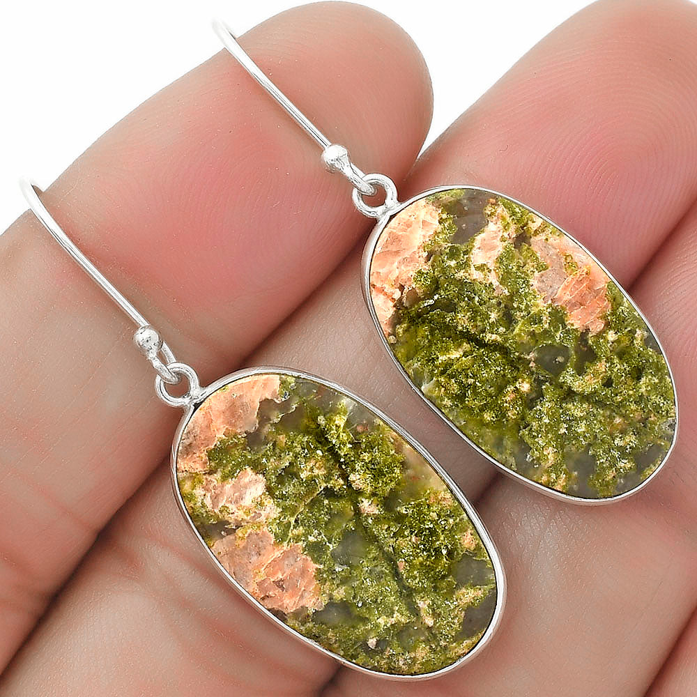 Natural Unakite Earrings E-1001 SDE64593