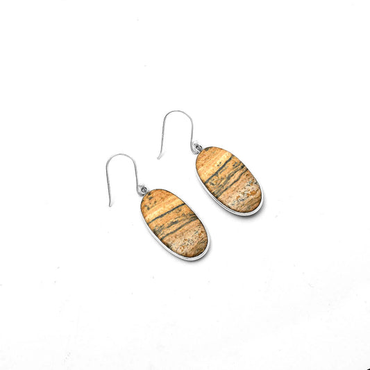 Natural Picture Jasper Earrings E-1001 SDE64609