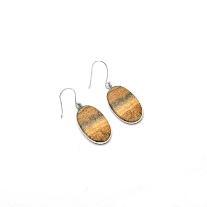 Natural Picture Jasper Earrings E-1001 SDE64682