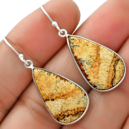 Natural Picture Jasper Earrings E-1001 SDE65926