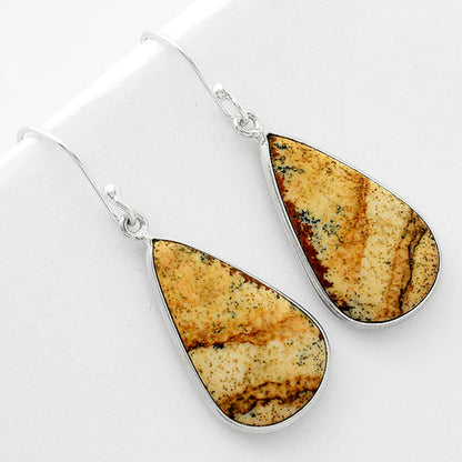 Natural Picture Jasper Earrings E-1001 SDE65926