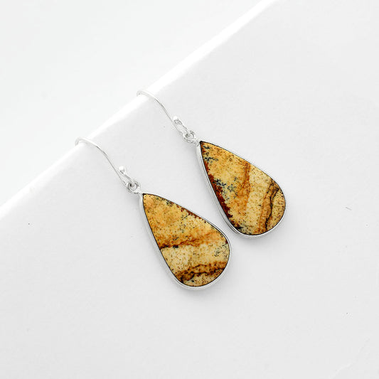 Natural Picture Jasper Earrings E-1001 SDE65926