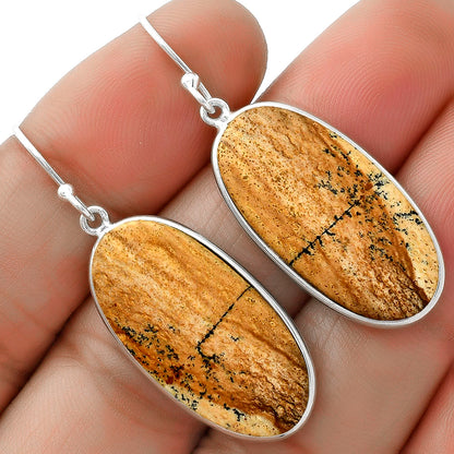 Natural Picture Jasper Earrings E-1001 SDE65944