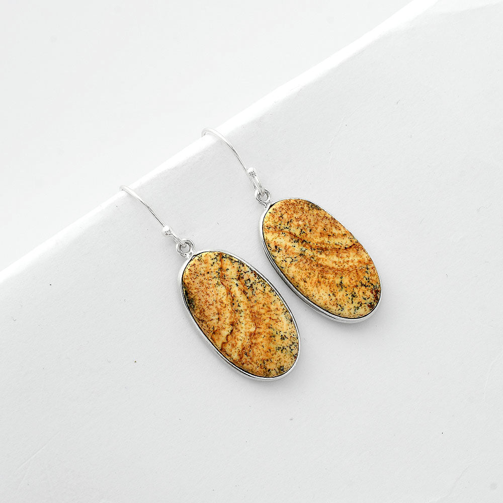 Natural Picture Jasper Earrings E-1001 SDE66016