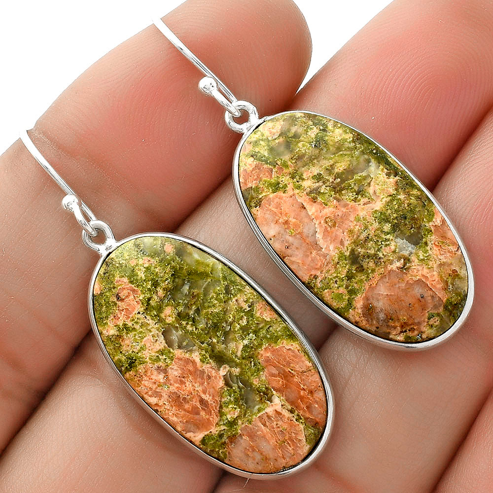 Natural Unakite Earrings E-1001 SDE66028