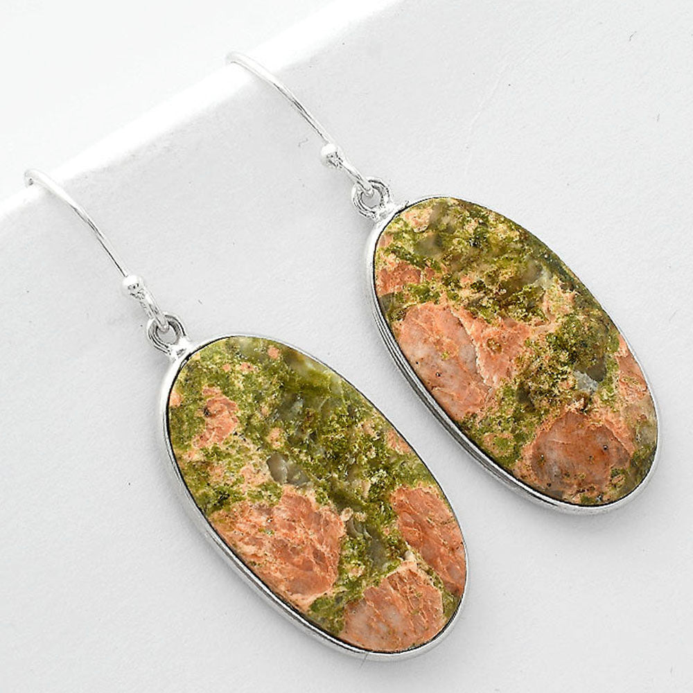 Natural Unakite Earrings E-1001 SDE66028