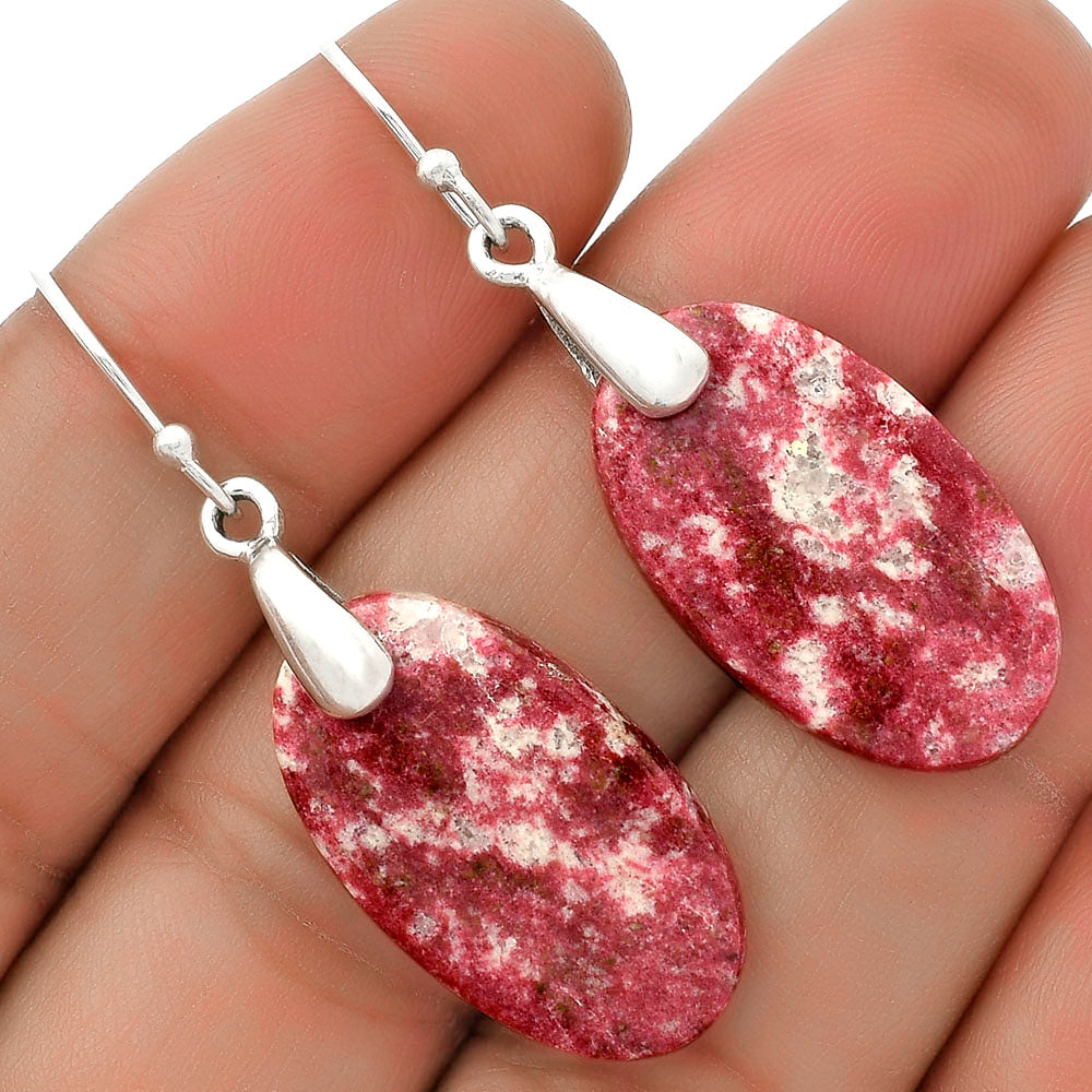 Natural Pink Thulite - Norway Earrings E-1214 SDE66428