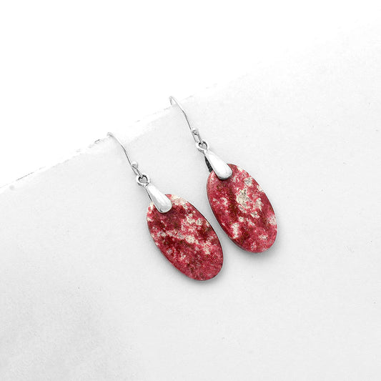 Natural Pink Thulite - Norway Earrings E-1214 SDE66428