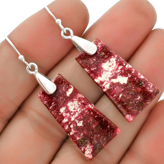 Natural Pink Thulite - Norway Earrings E-1214 SDE66442