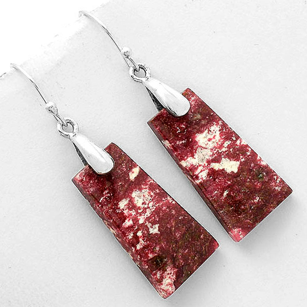 Natural Pink Thulite - Norway Earrings E-1214 SDE66442