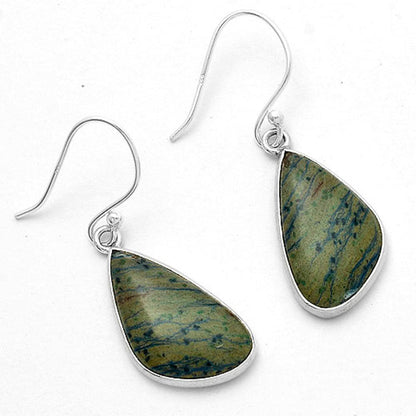 Natural Cyber Web Chrysocolla Stone Earrings E-1001 SDE66600