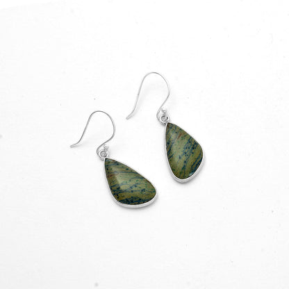 Natural Cyber Web Chrysocolla Stone Earrings E-1001 SDE66600