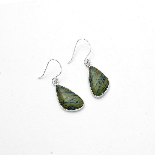 Natural Cyber Web Chrysocolla Stone Earrings E-1001 SDE66600