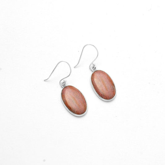 Natural Pink Tulip Quartz Earrings E-1001 SDE66628