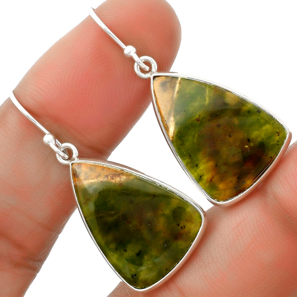 Natural Chrome Chalcedony Earrings E-1001 SDE66681