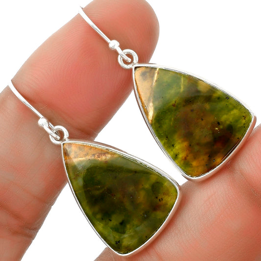 Natural Chrome Chalcedony Earrings E-1001 SDE66681