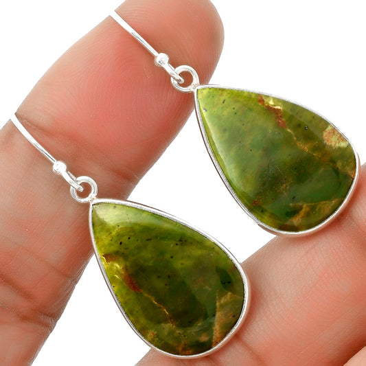 Natural Chrome Chalcedony Earrings E-1001 SDE66700