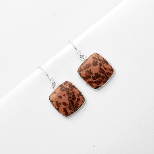Natural Coffee Bean Jasper Earrings E-1001 SDE66782