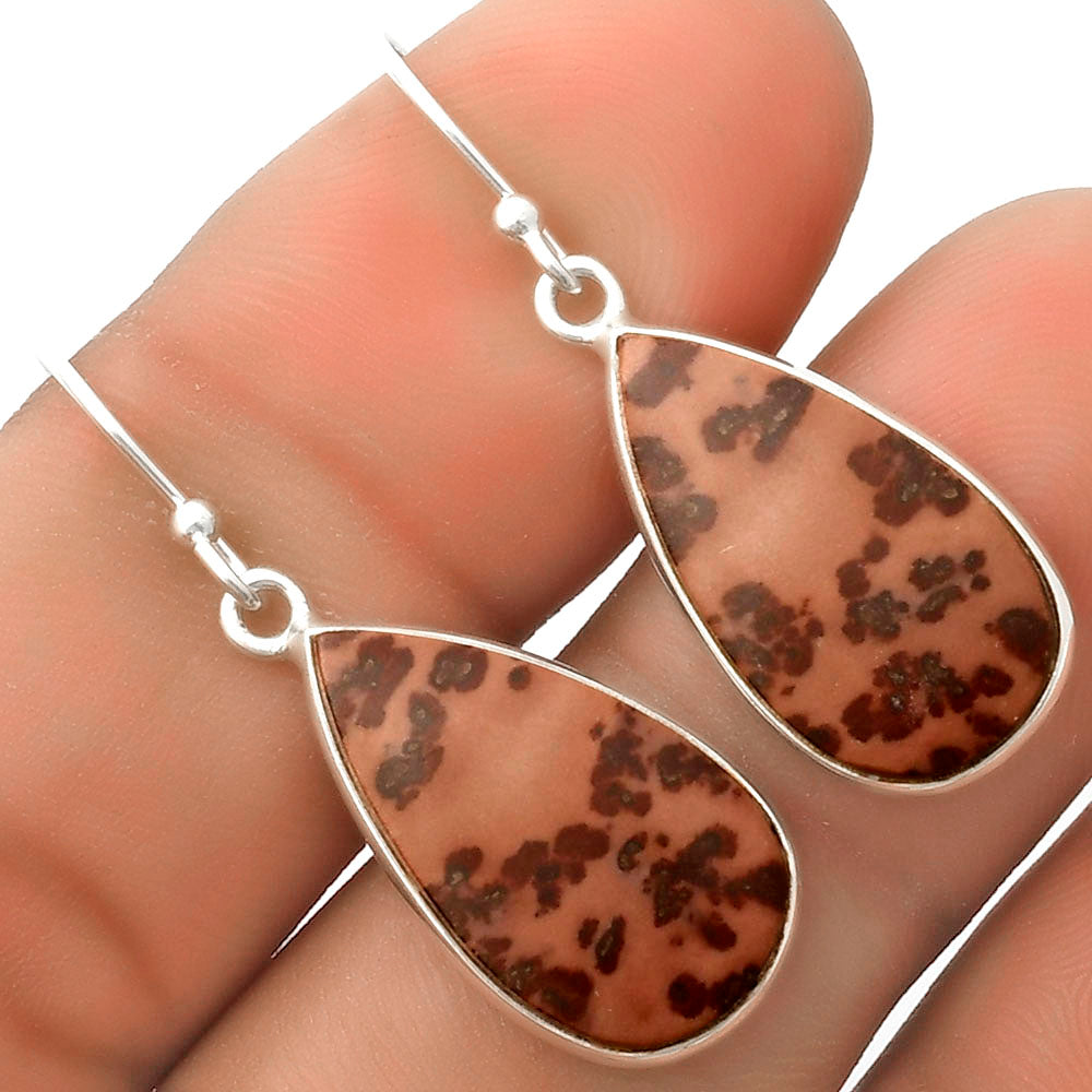 Natural Coffee Bean Jasper Earrings E-1001 SDE66788