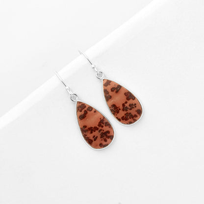Natural Coffee Bean Jasper Earrings E-1001 SDE66788