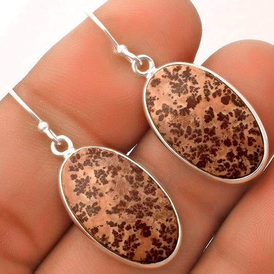 Natural Coffee Bean Jasper Earrings E-1001 SDE66795