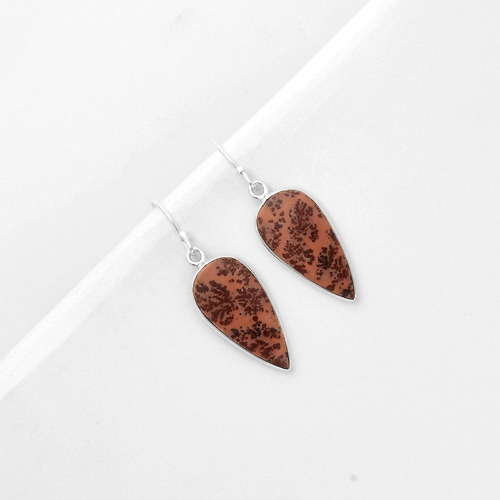 Natural Coffee Bean Jasper Earrings E-1001 SDE66809