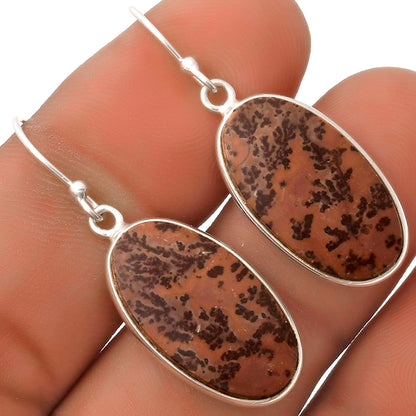 Natural Coffee Bean Jasper Earrings E-1001 SDE66843