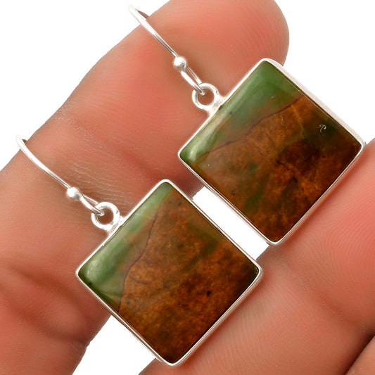 Natural Chrome Chalcedony Earrings E-1001 SDE66861