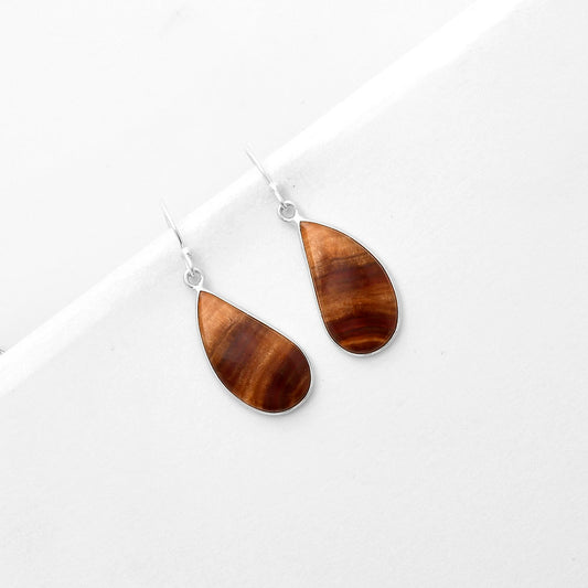 Natural Brown Fluorite Earrings E-1001 SDE66955