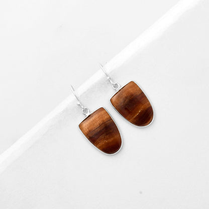 Natural Brown Fluorite Earrings E-1001 SDE66980
