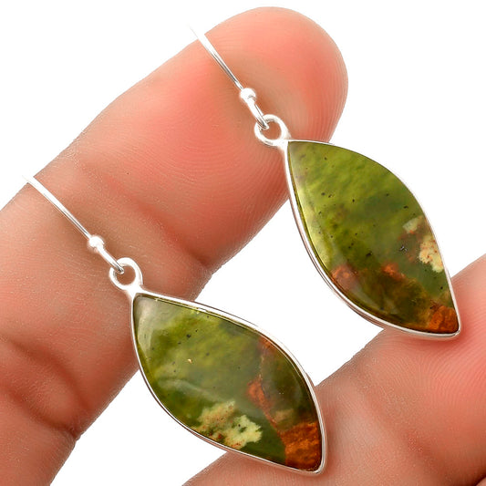 Natural Chrome Chalcedony Earrings E-1001 SDE67028