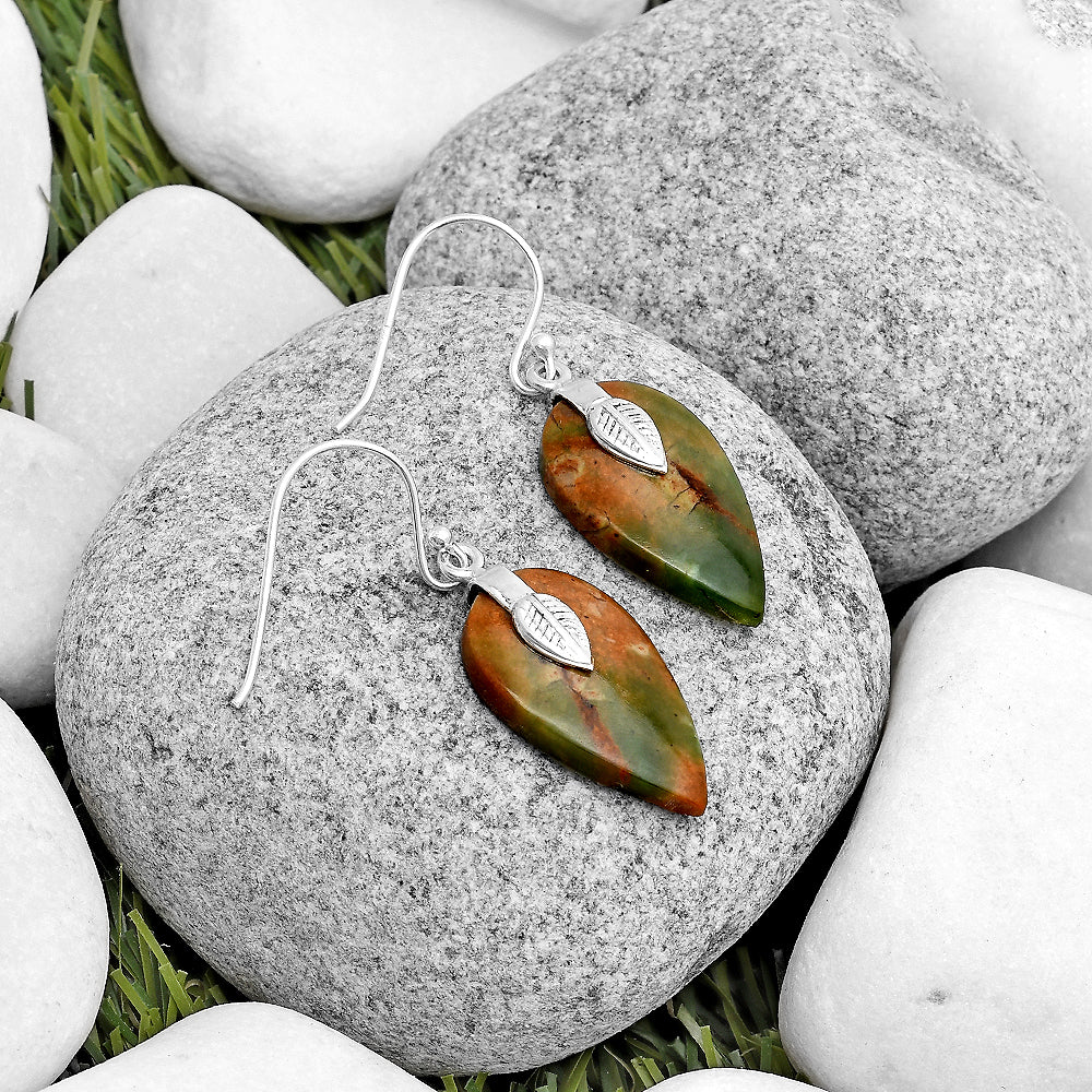 Natural Chrome Chalcedony Earrings E-1137 SDE67191