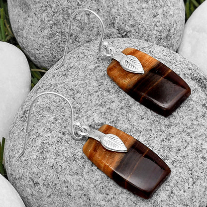 Natural Brown Fluorite Earrings E-1137 SDE67202