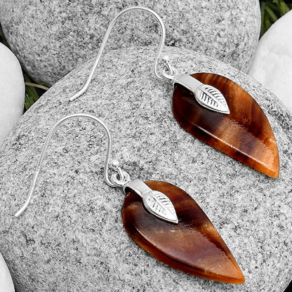 Natural Brown Fluorite Earrings E-1137 SDE67203