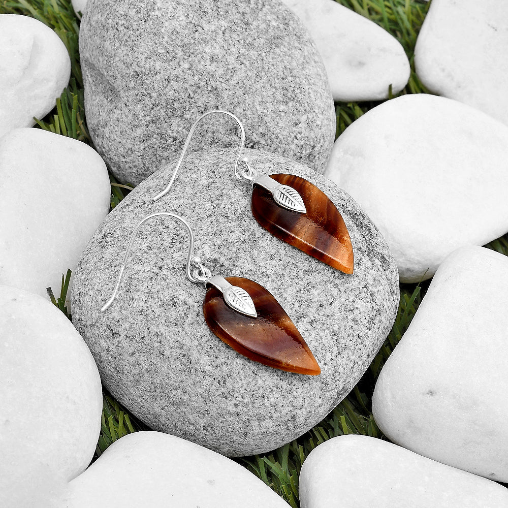 Natural Brown Fluorite Earrings E-1137 SDE67203