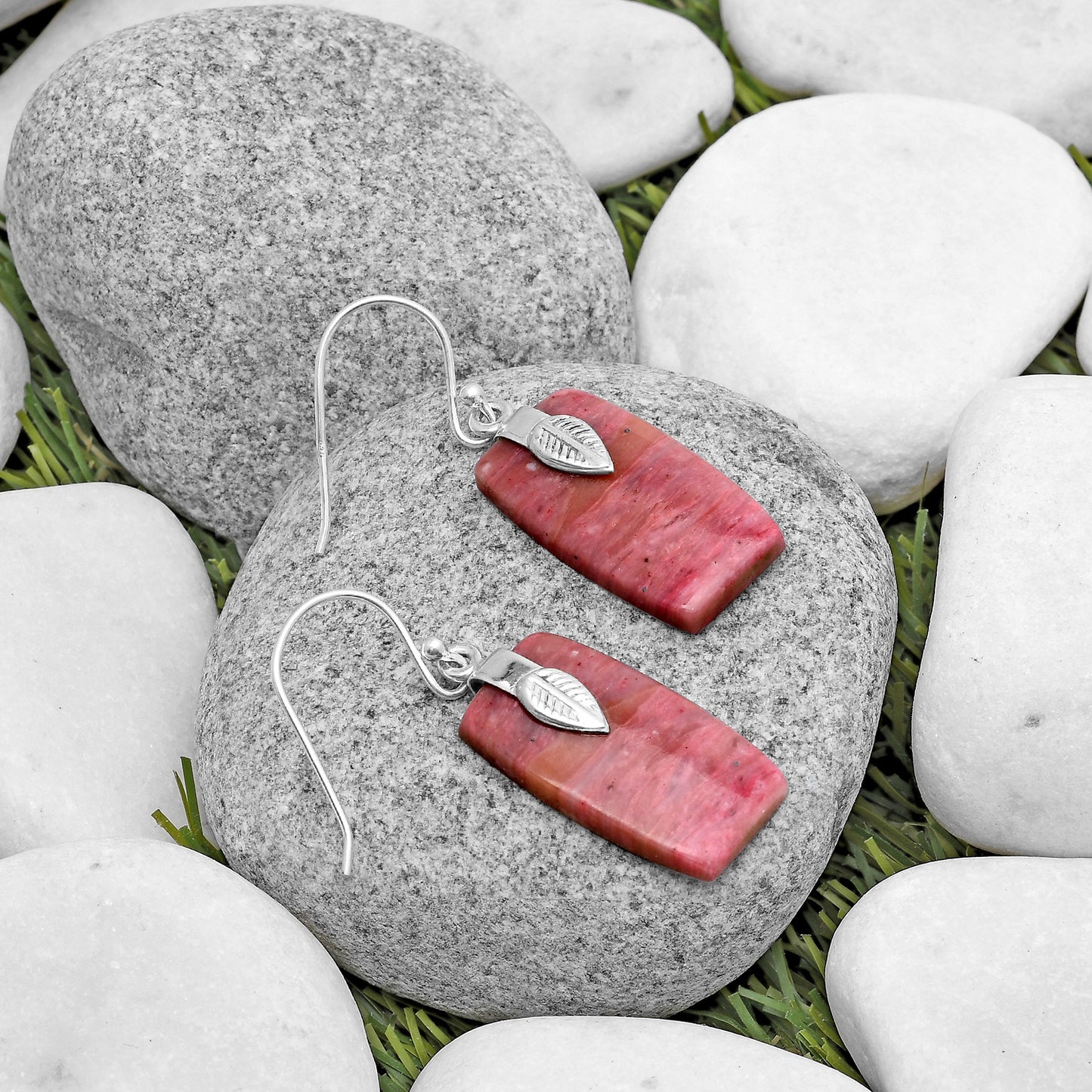 Natural Pink Tulip Quartz Earrings E-1137 SDE67207