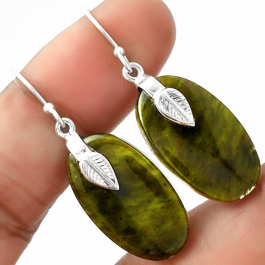 Natural Chrome Chalcedony Earrings E-1137 SDE67224