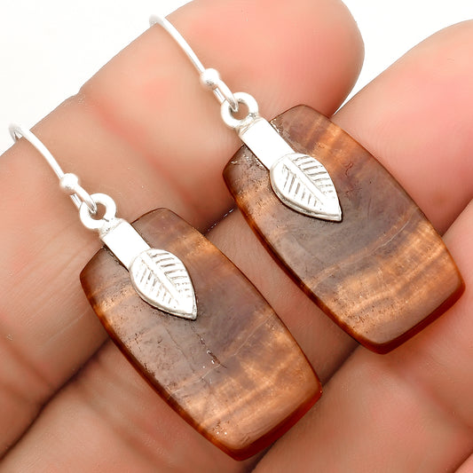 Natural Brown Fluorite Earrings E-1137 SDE67225