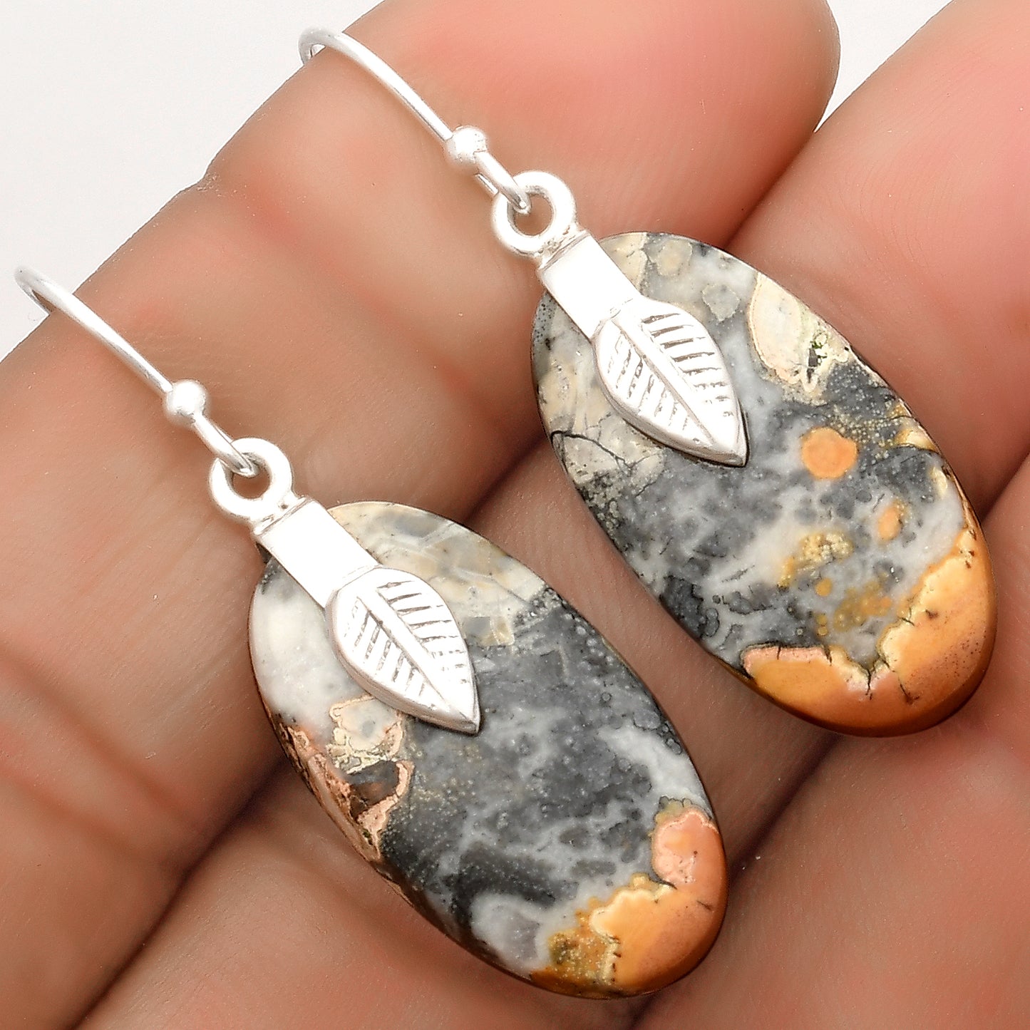 Natural Maligano Jasper - Indonesia Earrings E-1137 SDE67228
